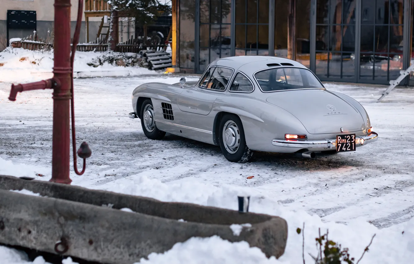 Фото обои Mercedes-Benz, vintage, 300SL, Mercedes-Benz 300 SL, Gullwing