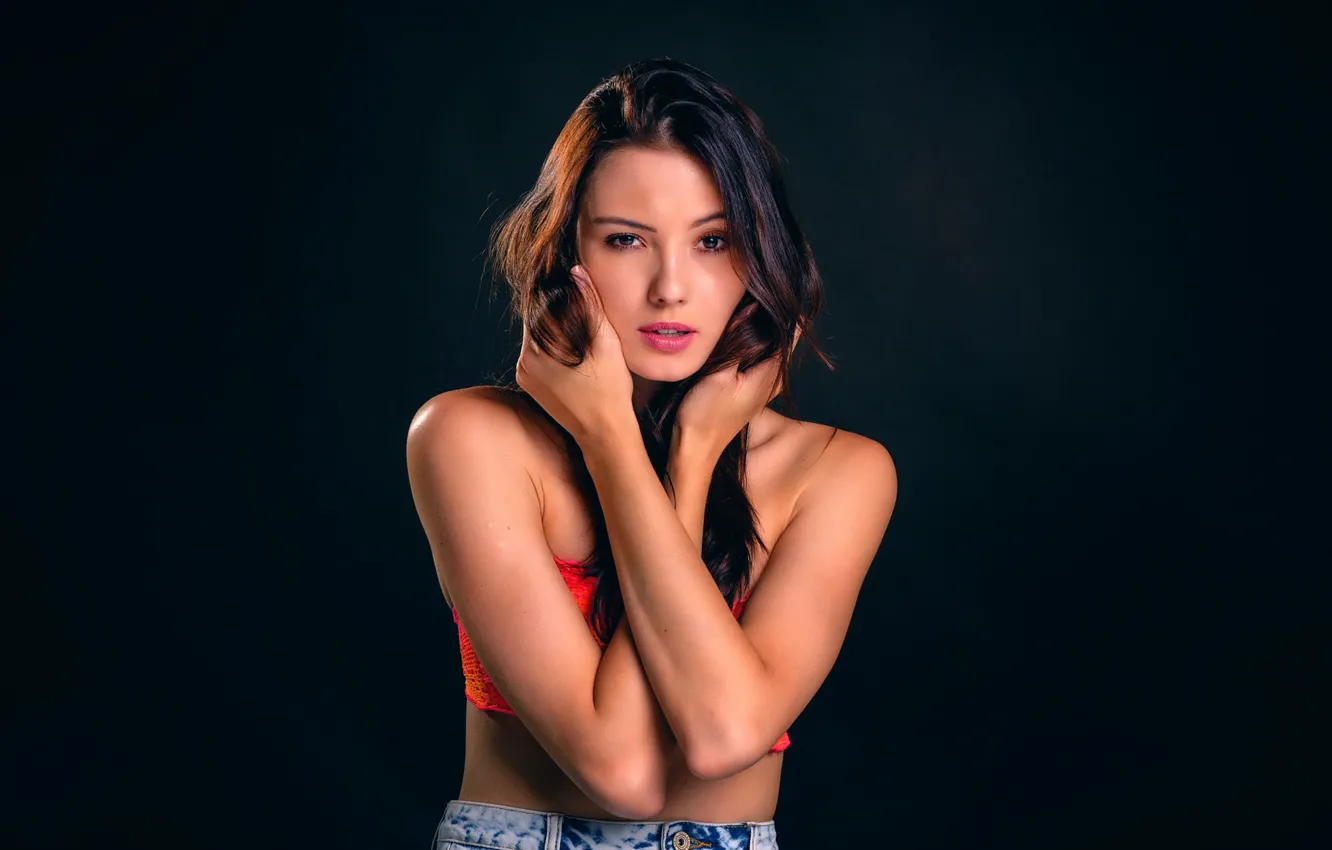 Фото обои губки, зубки, кареглазая, Nathana