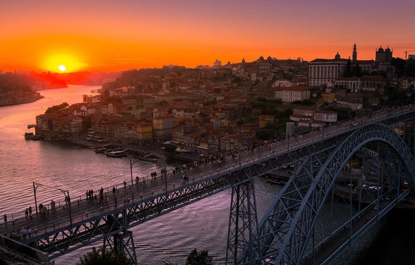 Фото обои город, Sunset, Porto