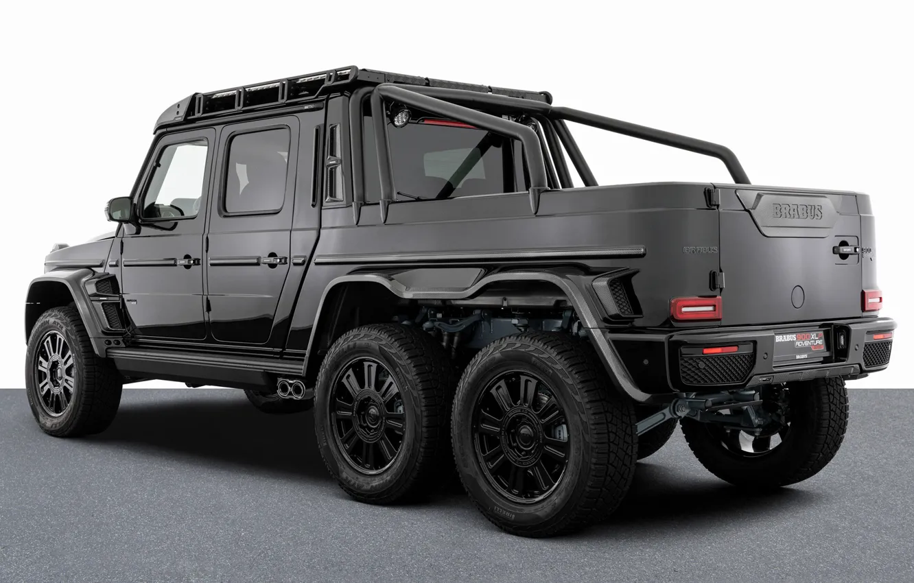 Фото обои Мерседес, Brabus, Гелик, экстерьер, Брабус, Mercedes-Benz G-Class, 2023, Brabus 900 XLP Superblack 6x6