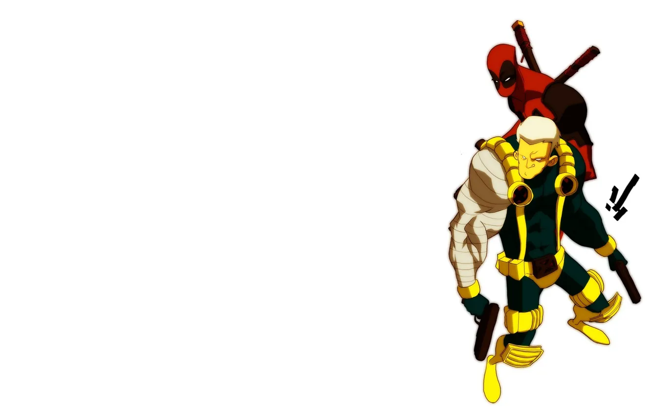Фото обои красный, Deadpool, Дэдпул, comics, MARVEL, Cable, Уэйд Уилсон