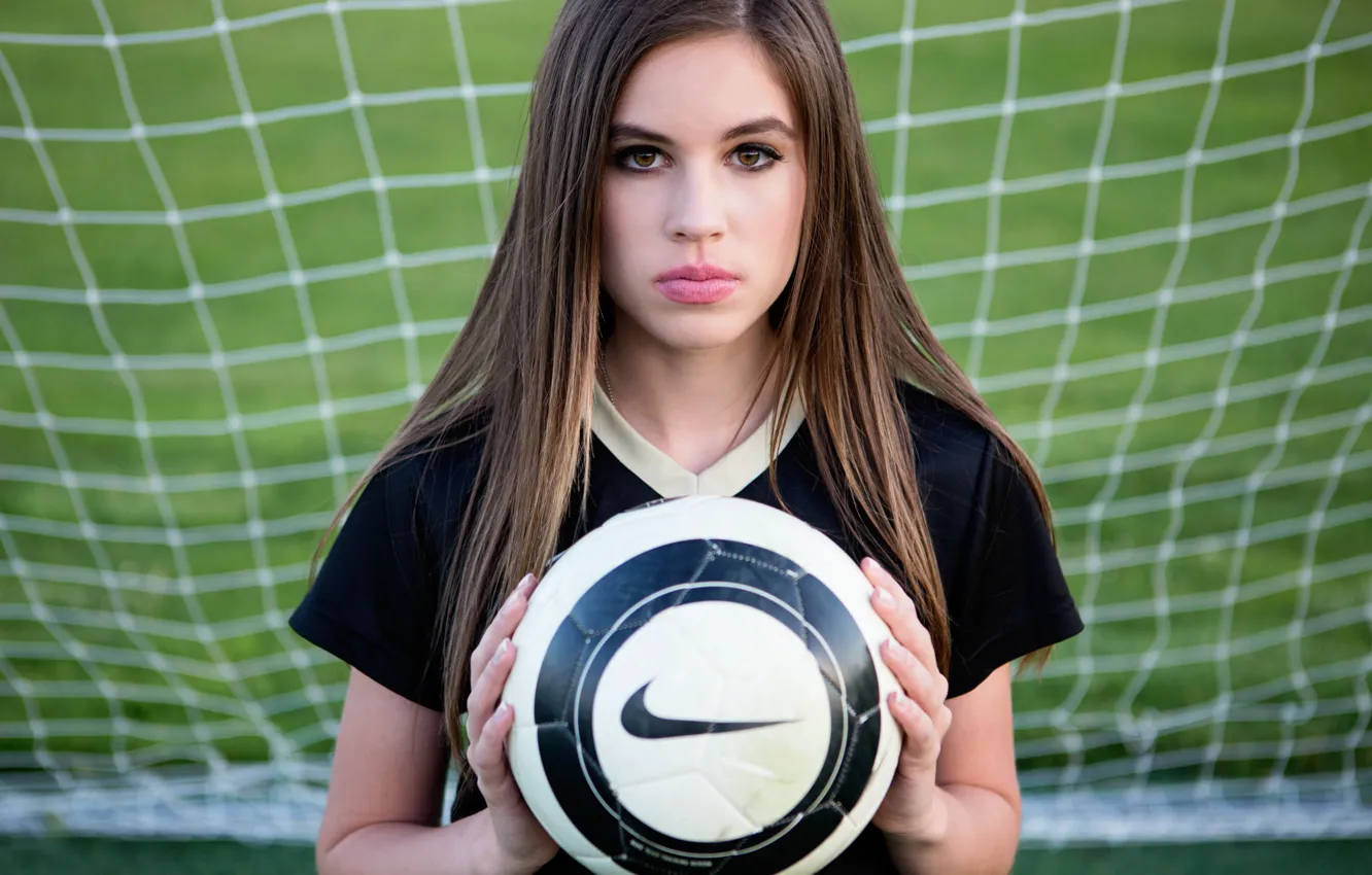 Фото обои model, Nike, look, ball
