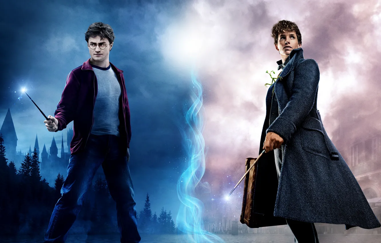 Фото обои волшебство, магия, палочки, Гарри Поттер, постер, Дэниэл Рэдклифф, Harry Potter, Daniel Radcliffe