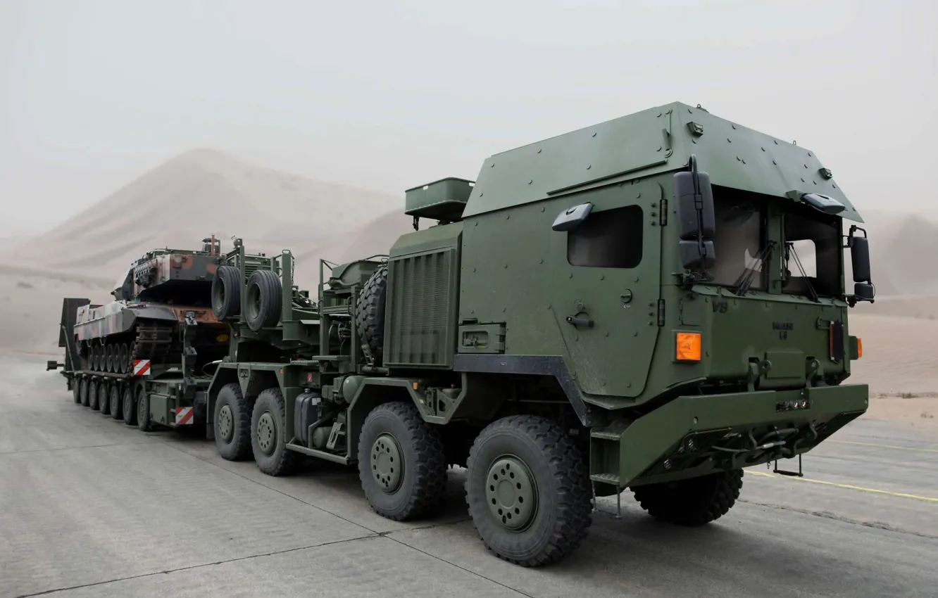 Фото обои military, truck, Leopard, tank, 8x8, RMMV, MAN HX 81, Rheinmetall MAN Military Vehicles
