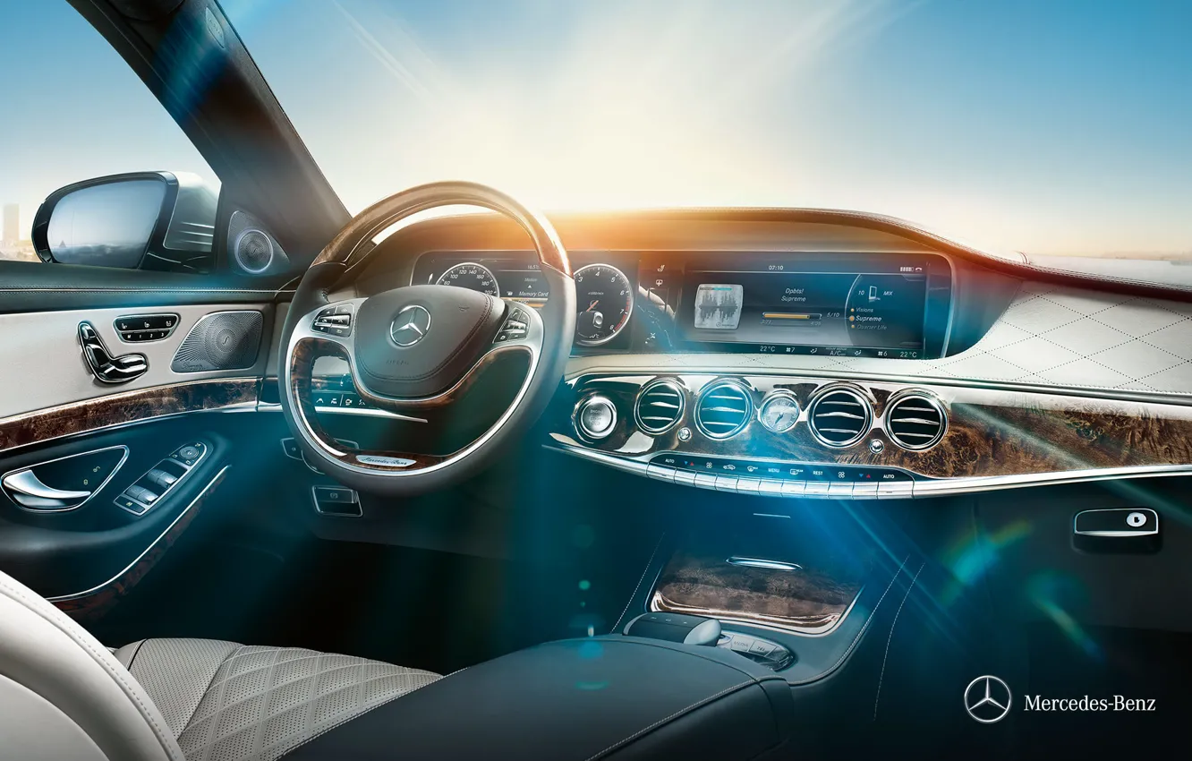 Фото обои Mercedes-Benz, Приборная панель, 2013, S-Class