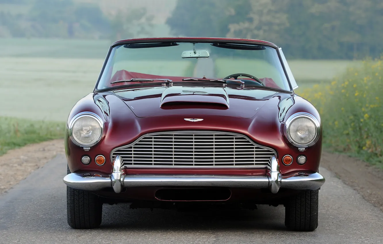 Фото обои Aston Martin, ретро автомобили, Convertible, 1963, retro cars, Aston Martin DB4