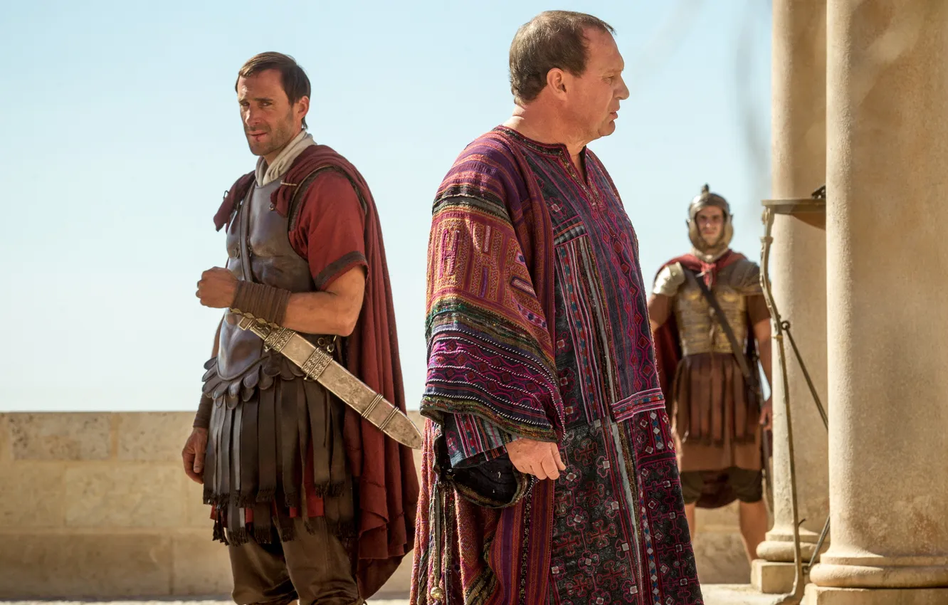 Фото обои меч, Risen, Clavius, Joseph Fiennes, Воскресение Христа, Peter Firth, Pilate
