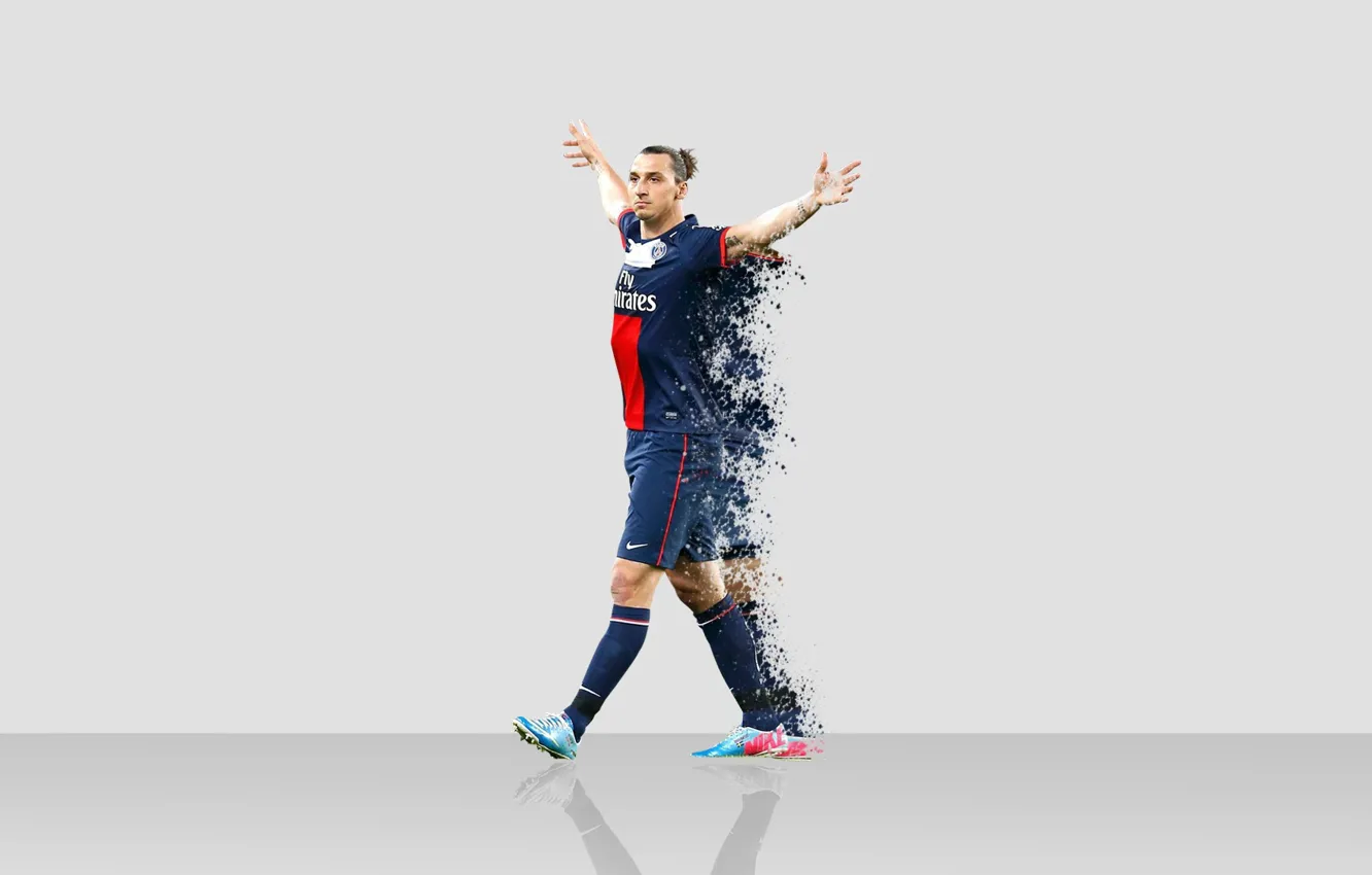 Фото обои wallpaper, sport, football, player, Paris Saint-Germain, Zlatan Ibrahimovic
