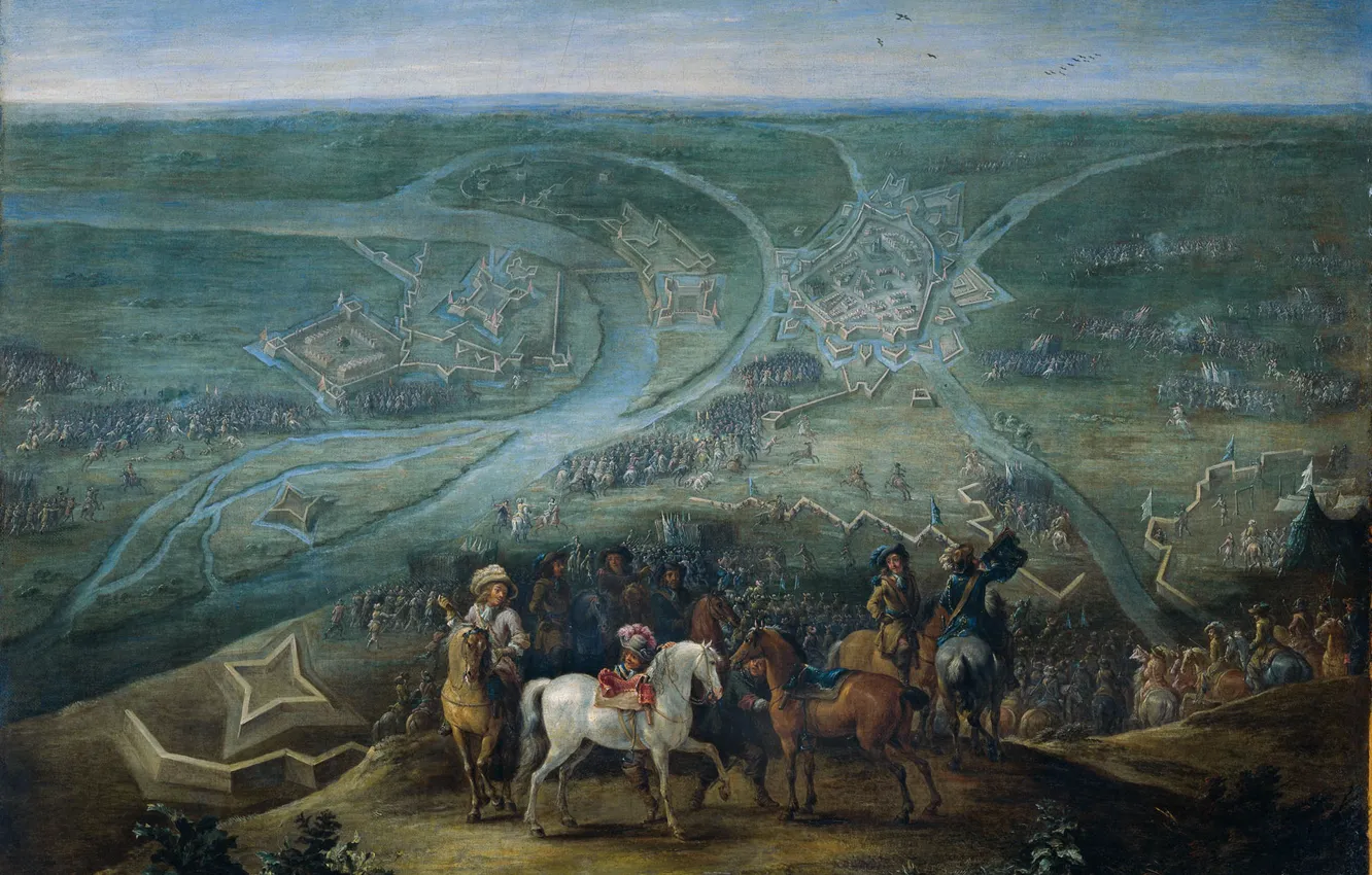 Фото обои картина, Осада Рейнберга Французами, Ламберт де Хондт II