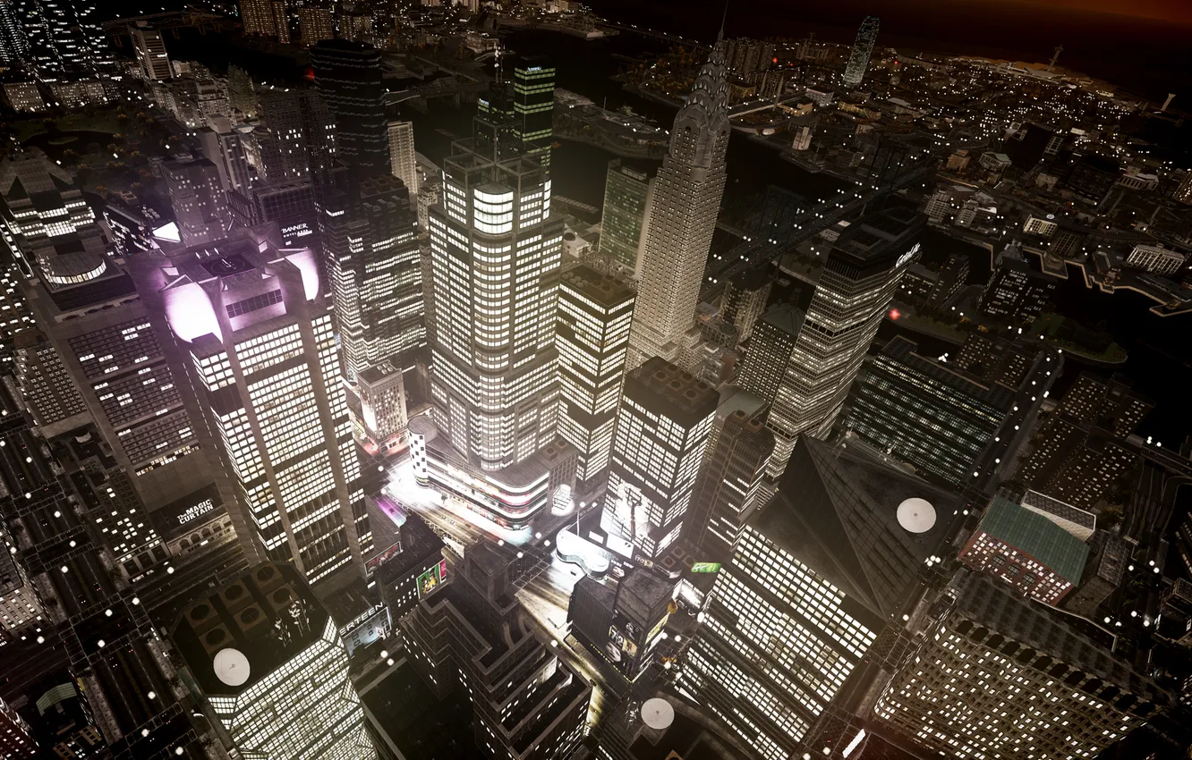 Фото обои ночь, город, нью йорк, gta, Grand Theft Auto IV