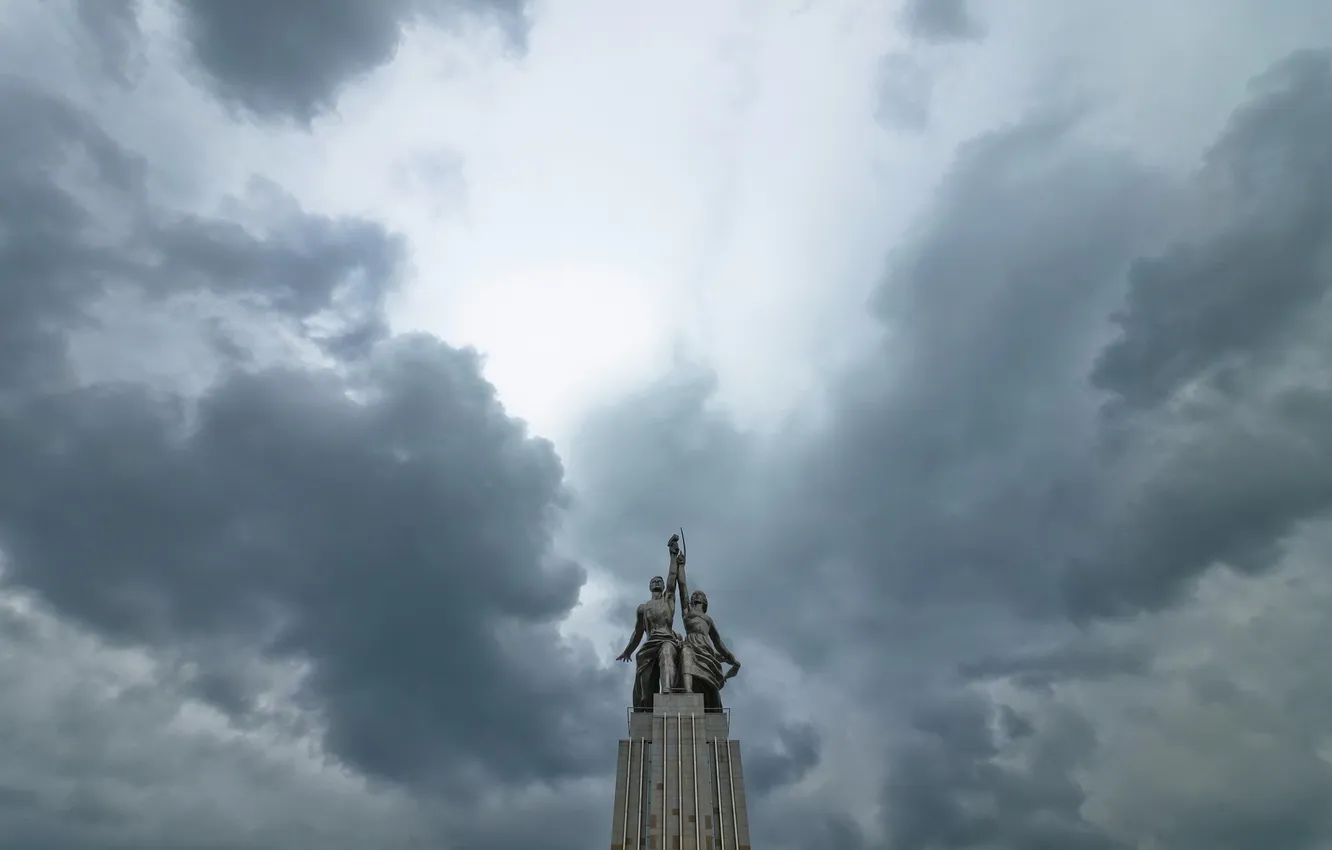 Фото обои Russia, Moscow, Rabochiy i Kolkhoznitsa