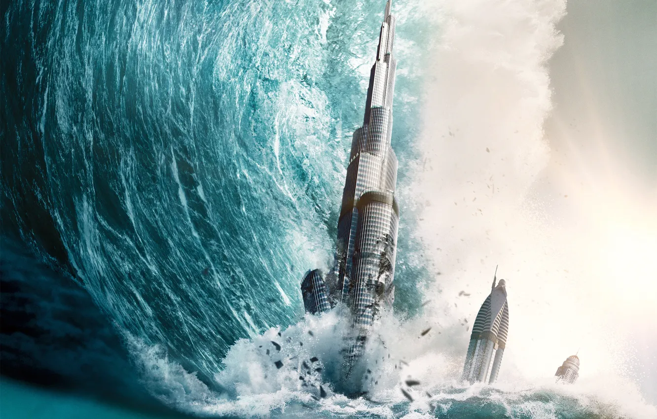 Фото обои волны, здания, Апокалипсис, Movie, Geostorm, Геошторм