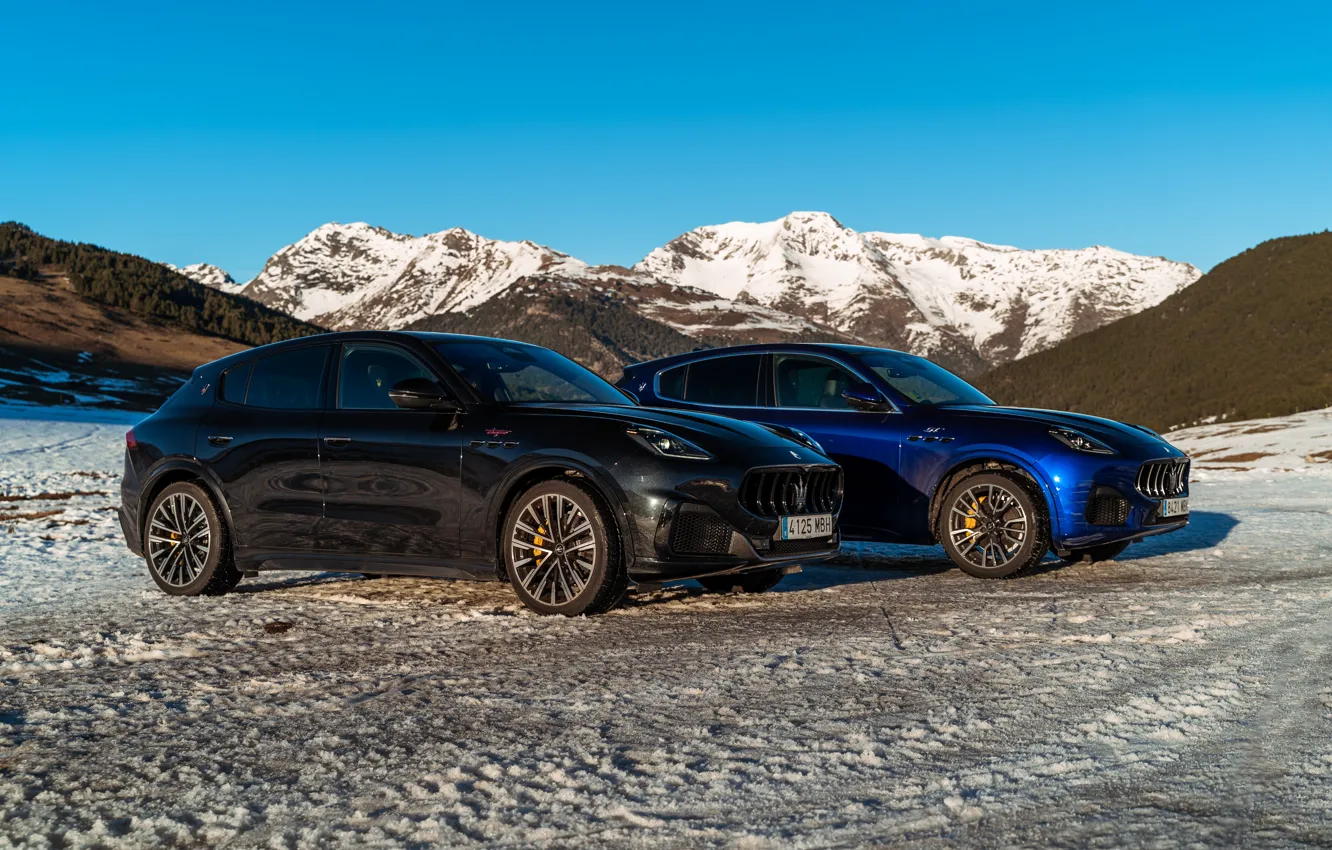 Фото обои Maserati, black, blue, Grecale, Maserati Grecale