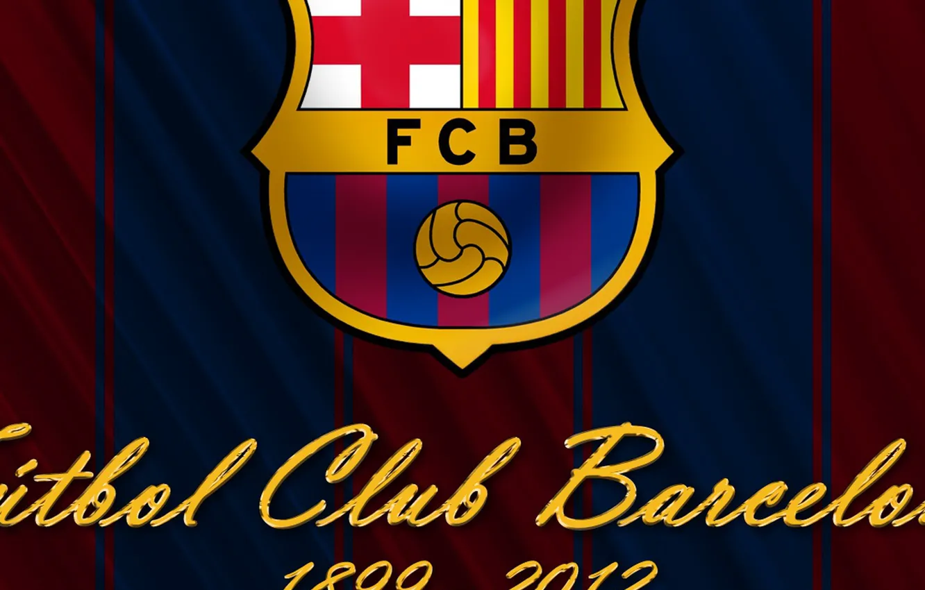 Фото обои wallpaper, sport, logo, football, FC Barcelona