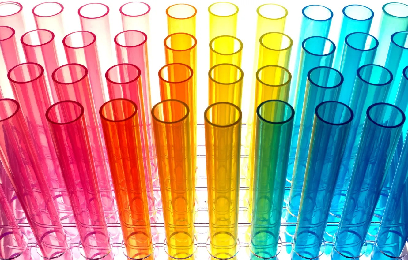 Фото обои colors, glass, tubes