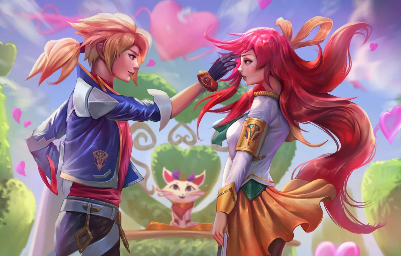 Фото обои Lux, Fan Art, League Of Legends, Ezreal