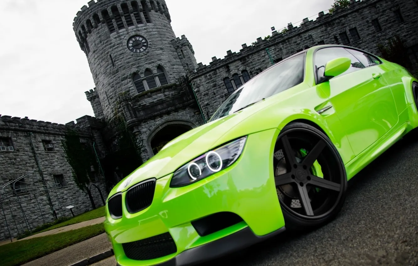 Фото обои green, BMW, cars