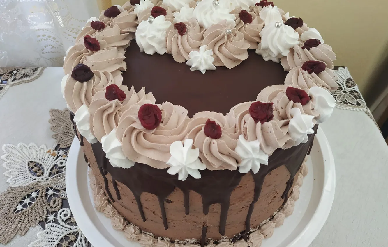 Фото обои cake, chocolate, Whipped Cream