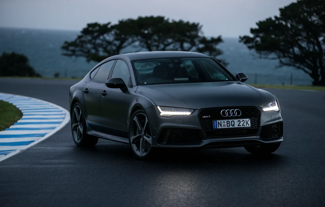 Фото обои Audi, ауди, Sportback, AU-spec, RS 7, 2015