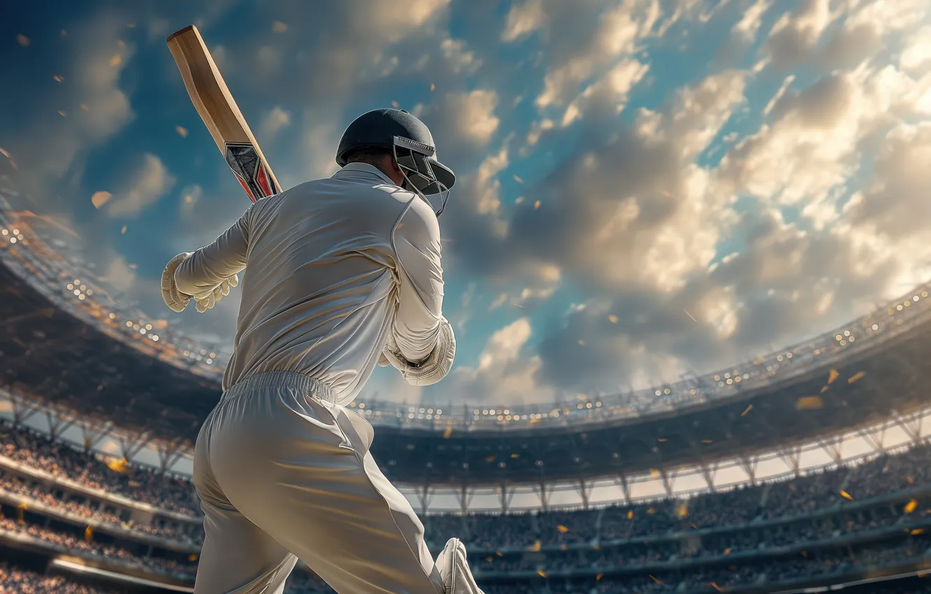 Фото обои with, player, match, cricket