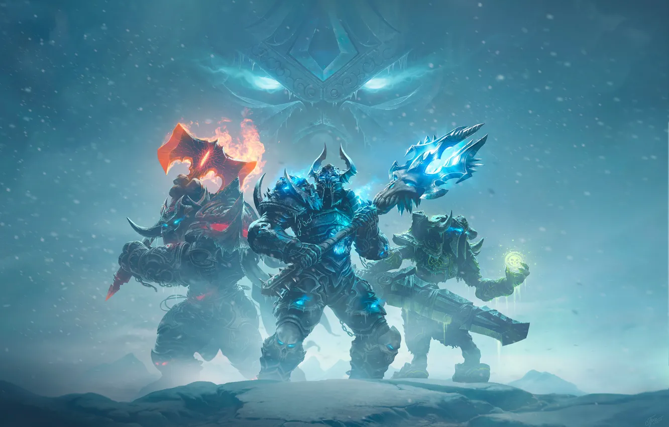 Фото обои World Of Warcraft, Дмитрий Прозоров, Death Knights, Рыцари Смерти