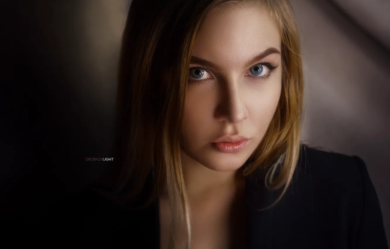 Фото обои глаза, взгляд, волосы, Девушка, Alexander Drobkov-Light, Полина Москайкина