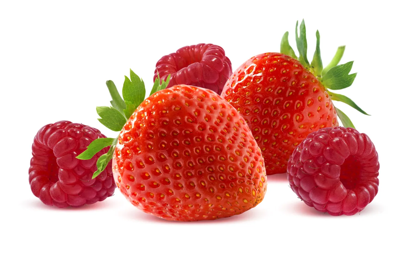 Фото обои ягоды, малина, еда, земляника, клубника