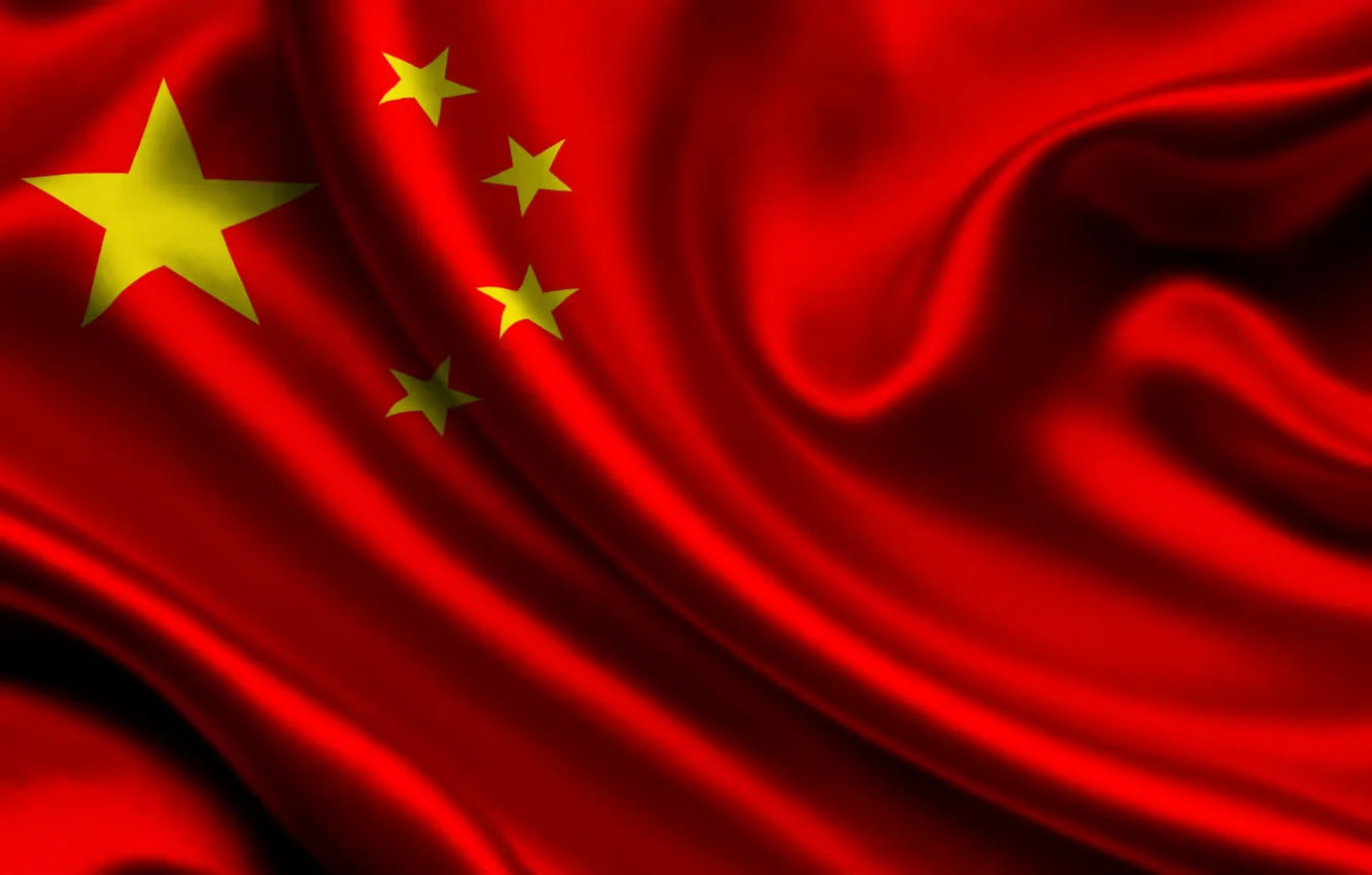 Фото обои китай, флаг, china