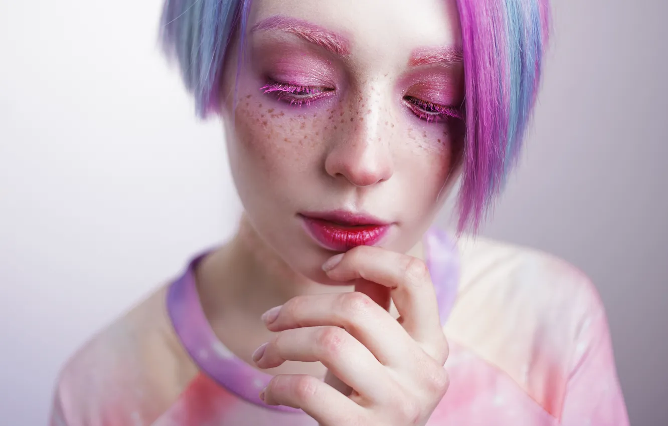Фото обои woman, makeup, Aesthetic