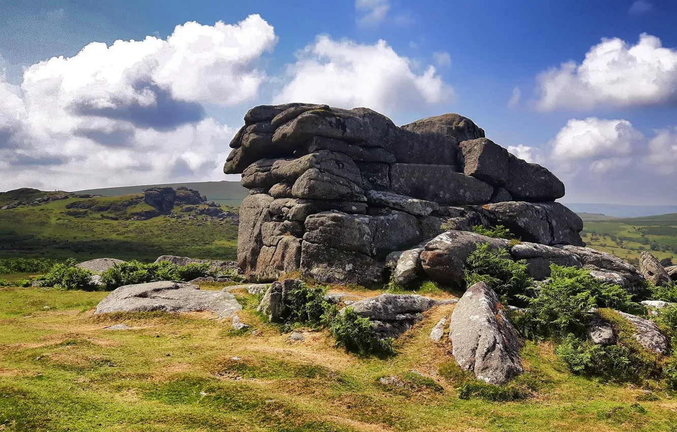 Фото обои камни, Англия, Dartmoor