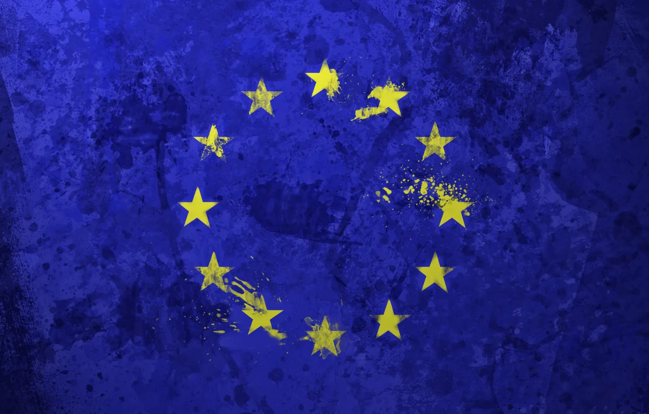 Фото обои звёзды, флаг, Европейский союз