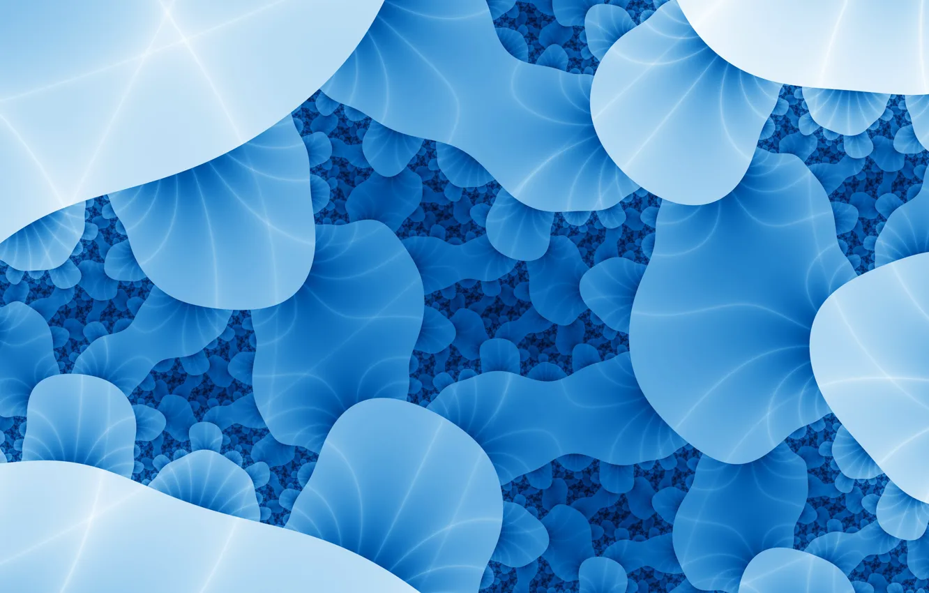 Фото обои синий, абстракция, бактерии