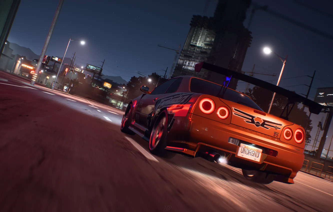 Фото обои Nissan, NFS, Skyline, Electronic Arts, R34, Need For Speed, Need For Speed Payback