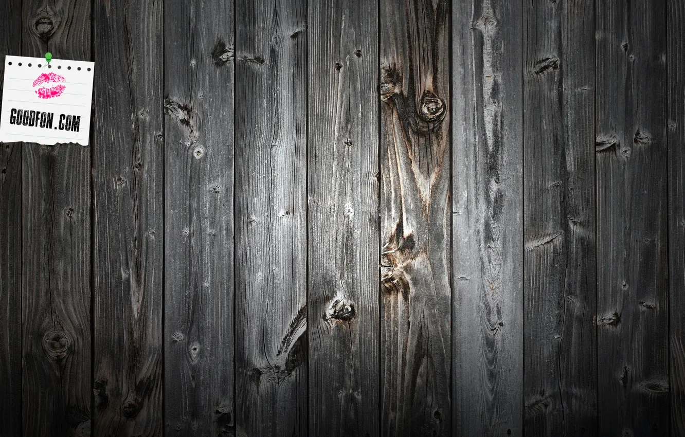 Фото обои goodfon, wallpaper, wood, note, background, kiss