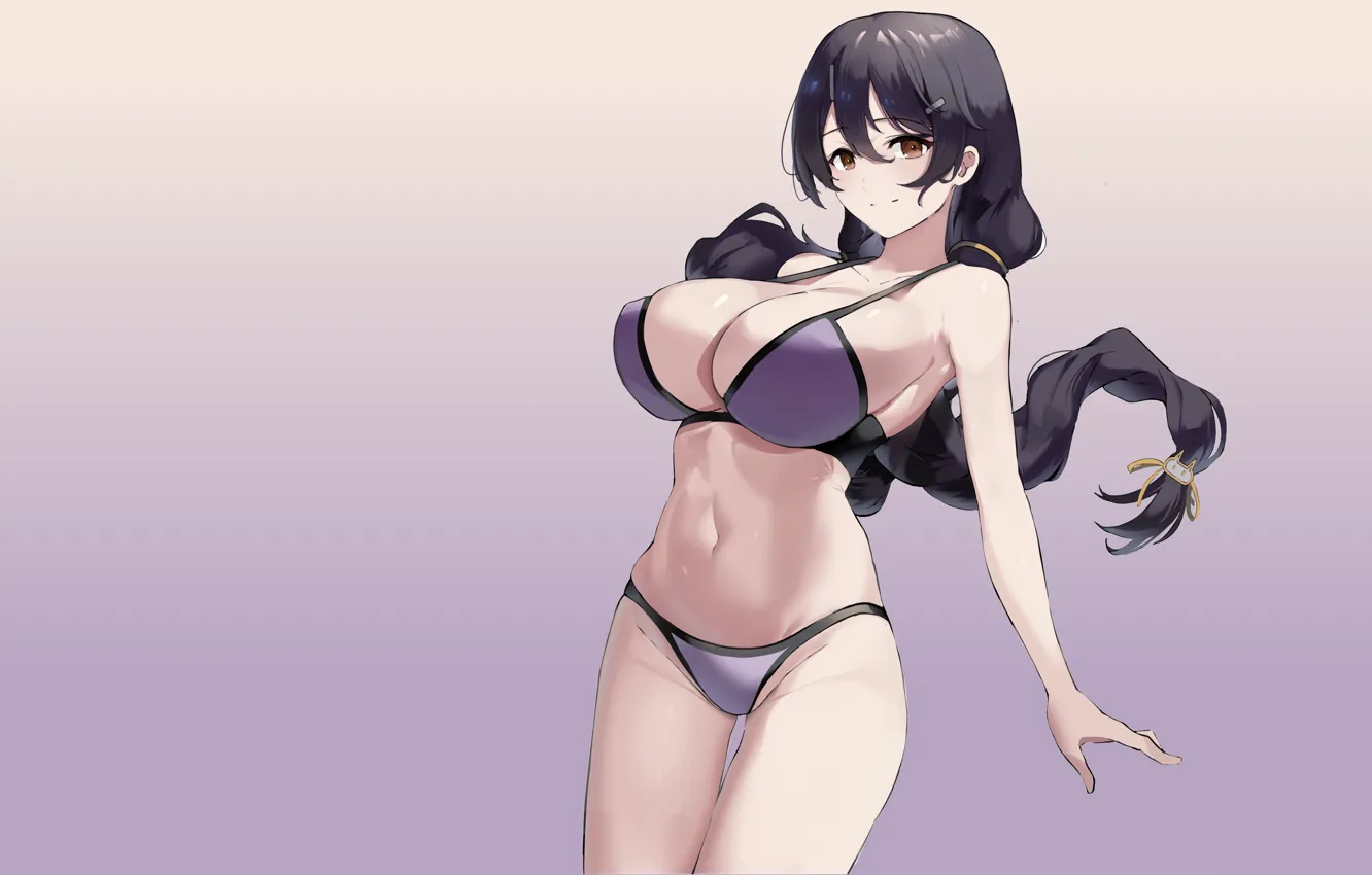 Фото обои girl, hot, sexy, boobs, anime, pretty, breasts, big boobs