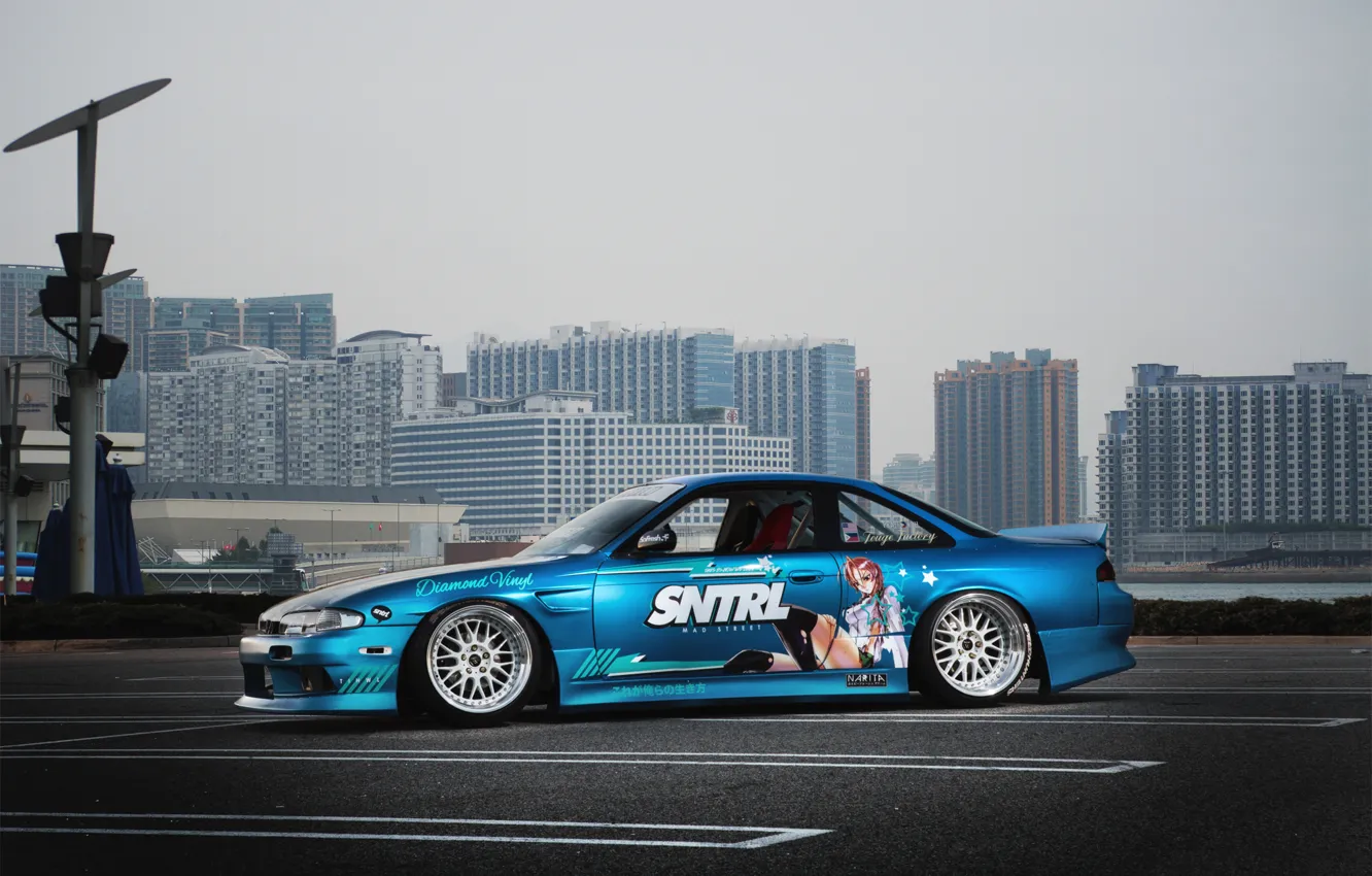 Фото обои Silvia, Nissan, Hong Kong, S14, Darren's