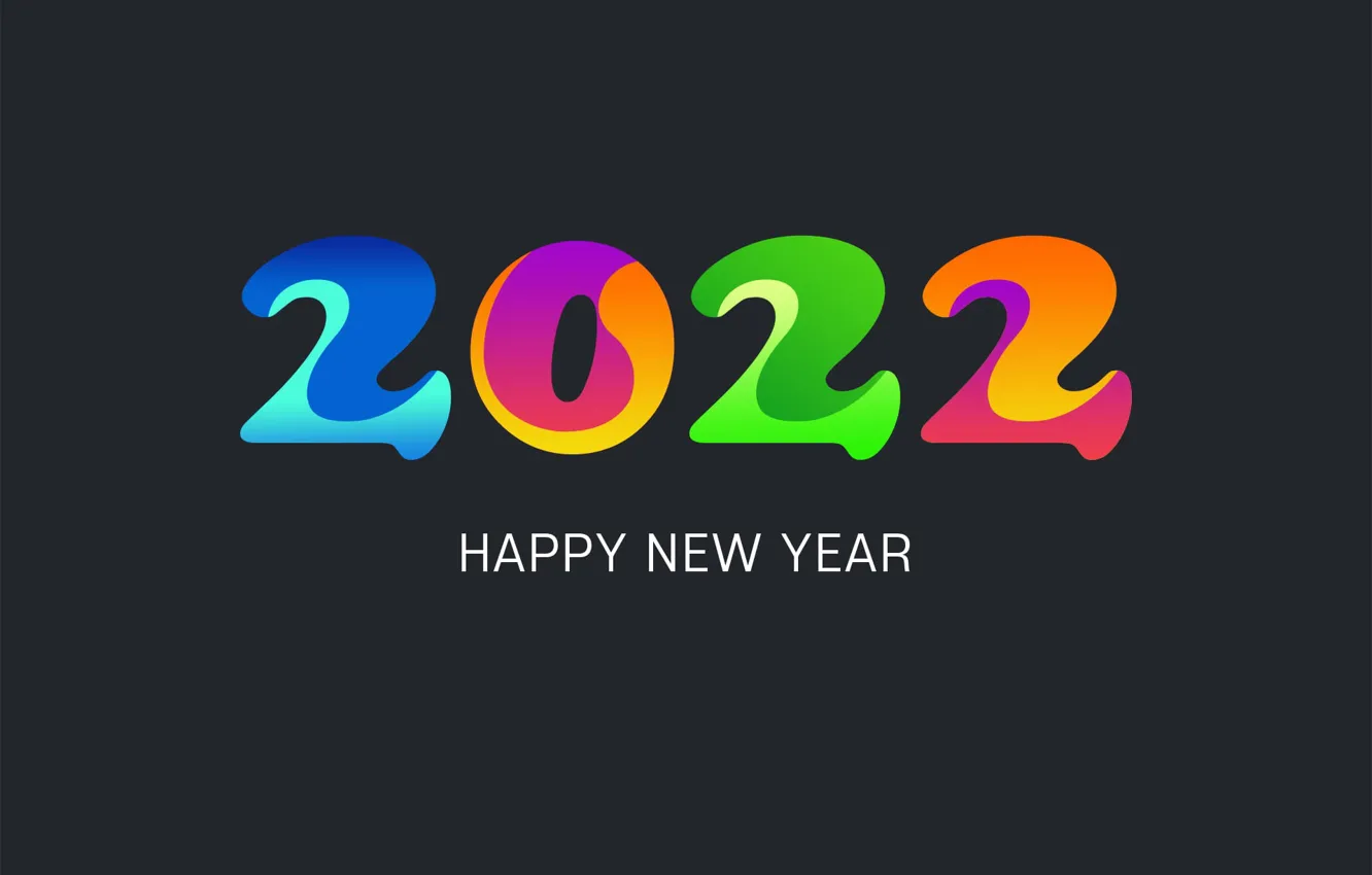 Фото обои темный фон, праздник, надпись, новый год, пожелание, Happy New Year, поздравление, с новым годом