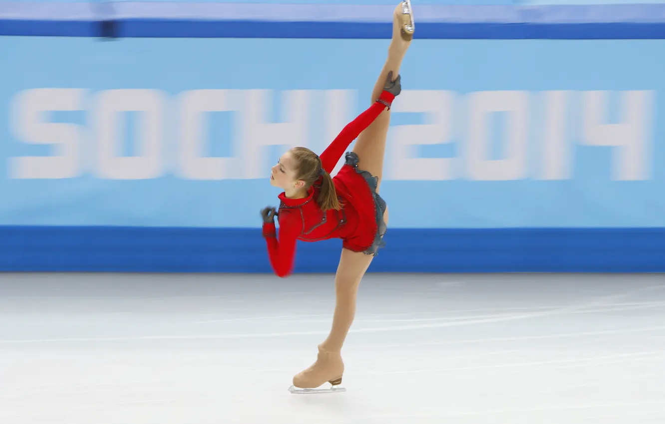 Фото обои лёд, фигурное катание, изящность, РОССИЯ, Сочи 2014, XXII Зимние Олимпийские Игры, Sochi 2014, Юлия Липницкая
