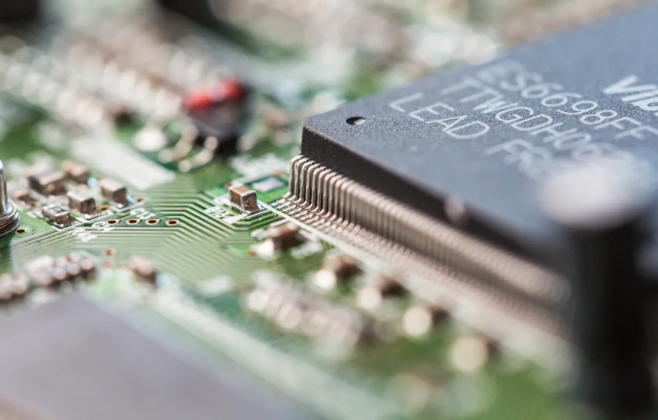 Фото обои electronics, components, micro processor