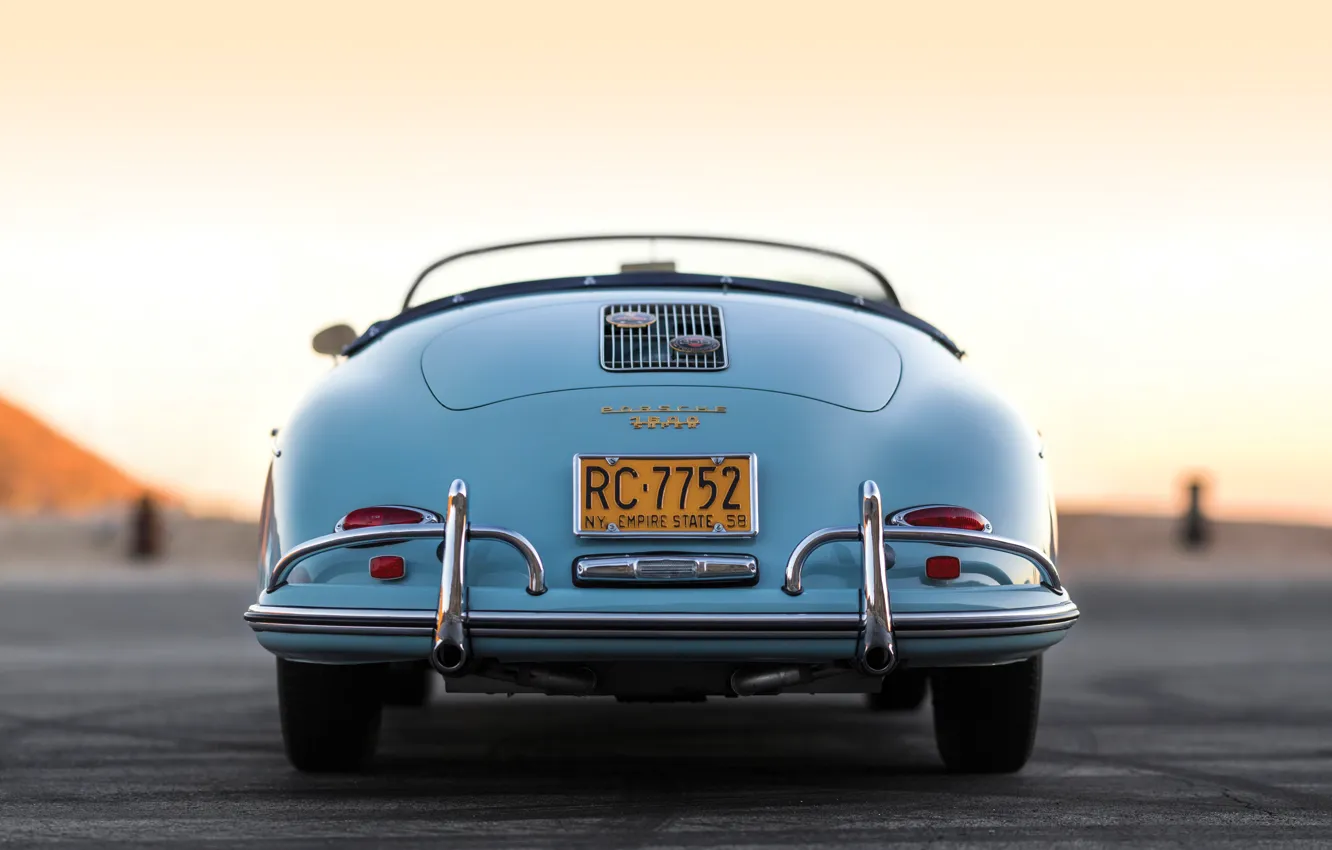 Фото обои Porsche, rear, 356, 1958, Porsche 356A 1600 Super Speedster