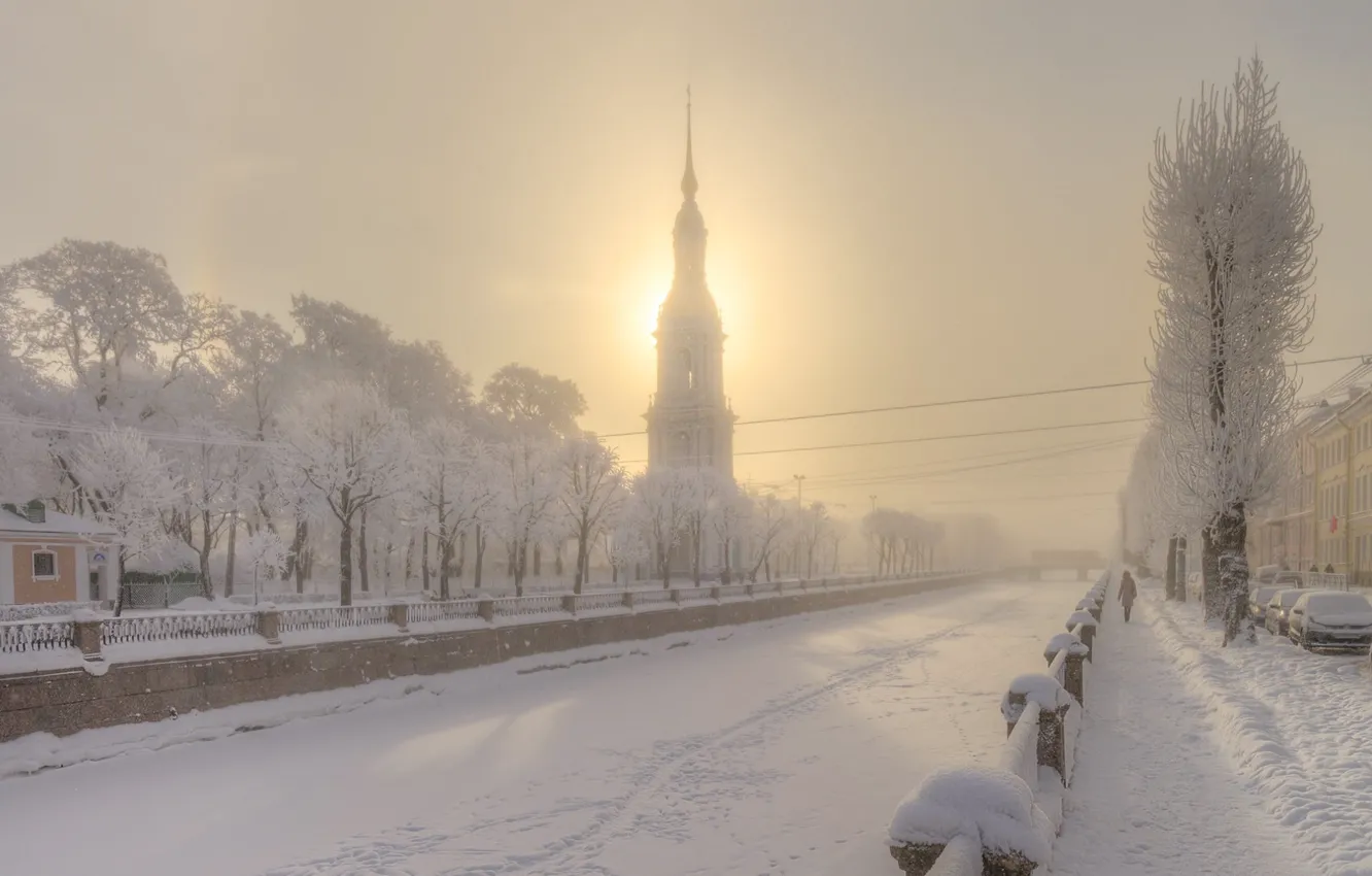 Фото обои Санкт-Петербург, Эдуард Гордеев, Крюков канал, зимняя магия