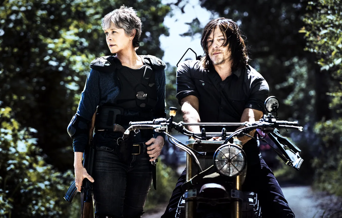 Фото обои The Walking Dead, Daryl Dixon, Carol, Season 8