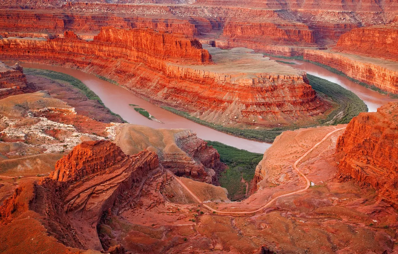 Фото обои река, камень, каньон