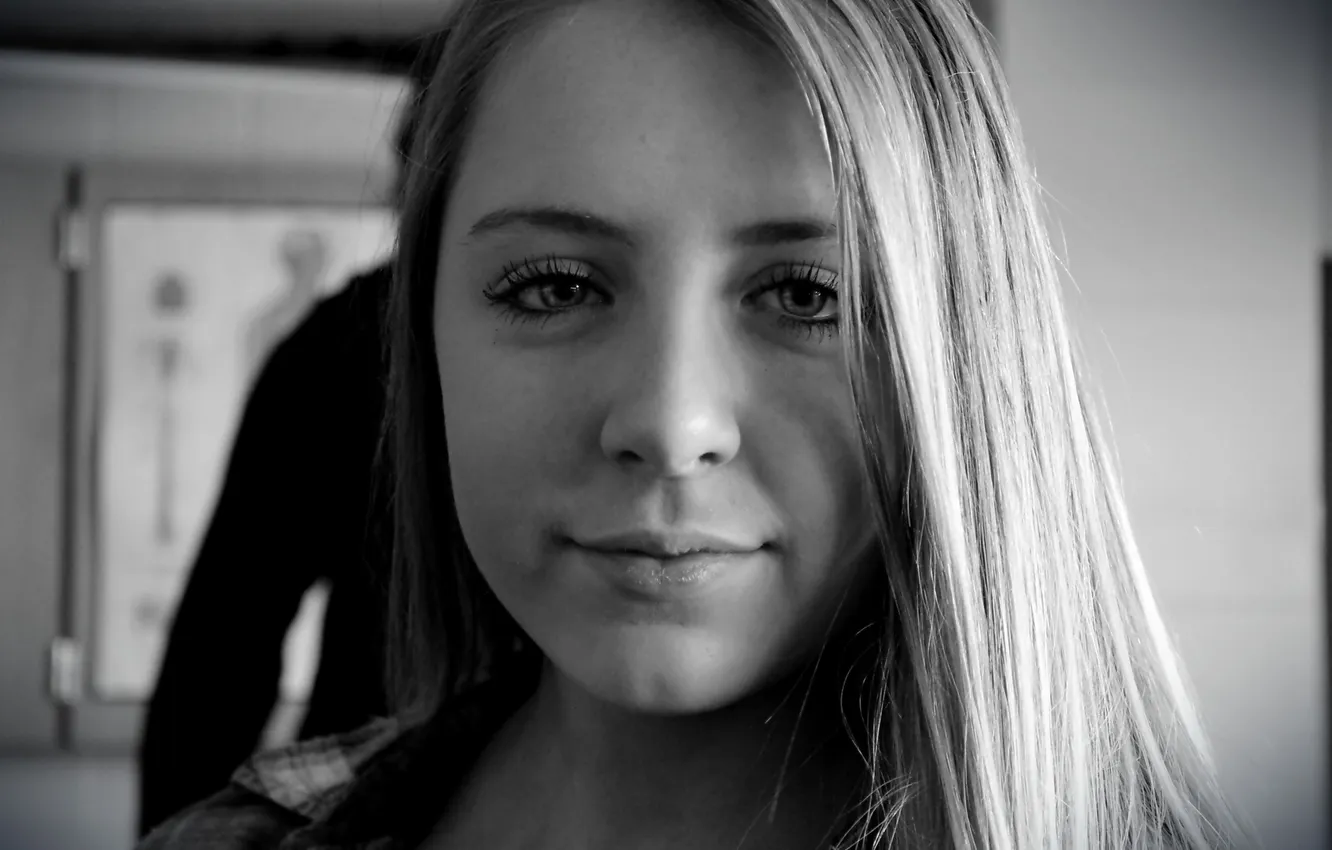 Фото обои white, black, model, blonde
