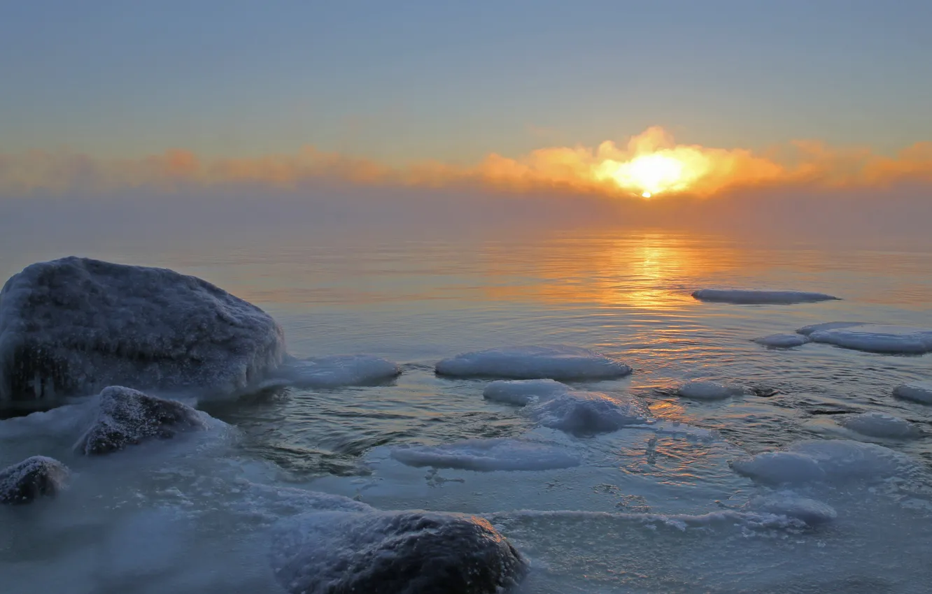Фото обои море, закат, Finland, Eastern Uusimaa, Boviken