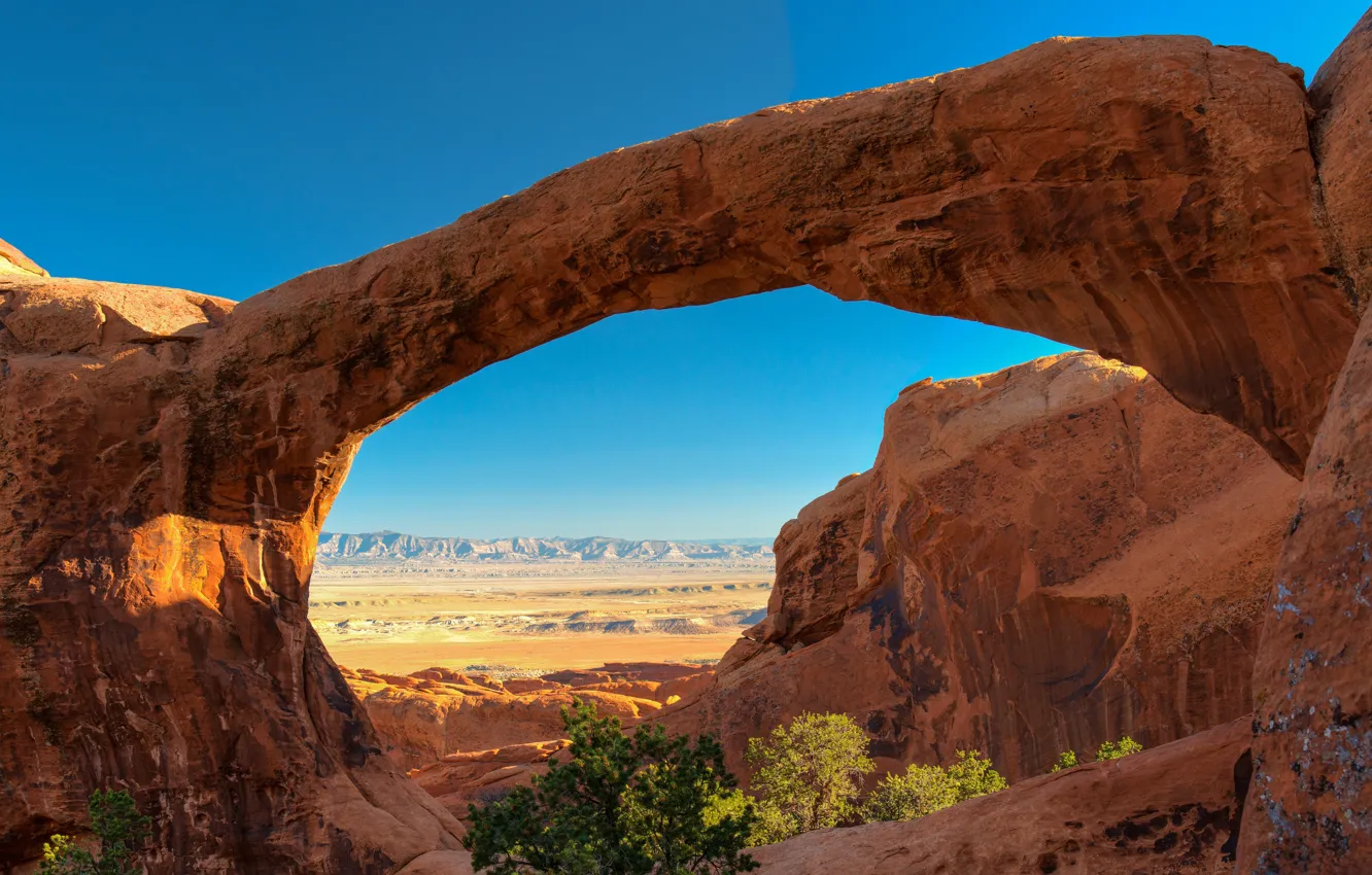Фото обои скалы, арка, Юта, США
