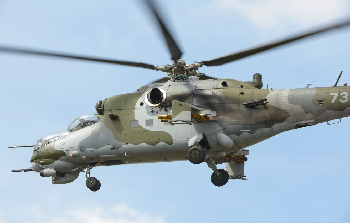 Фото обои вертолёт, Hind, транспортно-боевой, Ми-24В, Mil Mi-24V