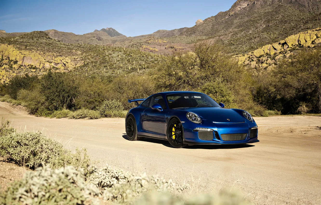 Фото обои 911, Porsche, суперкар, порше, синяя, GT3
