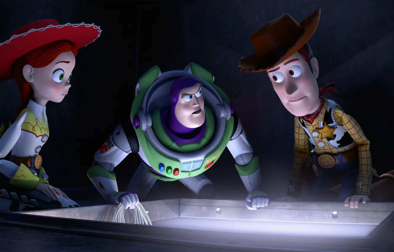 Фото обои Jessie, Buzz Lightyear, Sheriff Woody, Toy Story 2