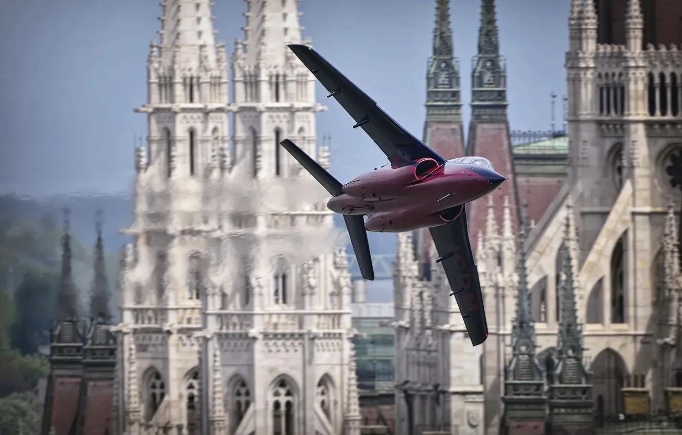 Фото обои город, самолёт, Budapest, Alpha Jet
